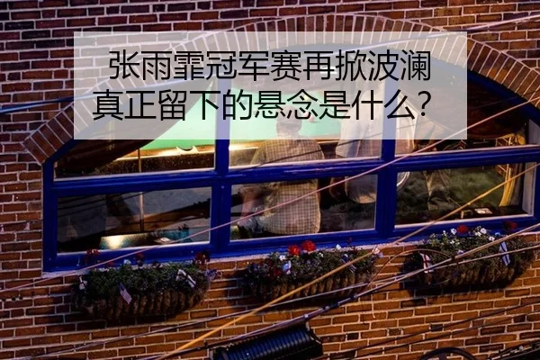张雨霏冠军赛再掀波澜 真正留下的悬念是什么？